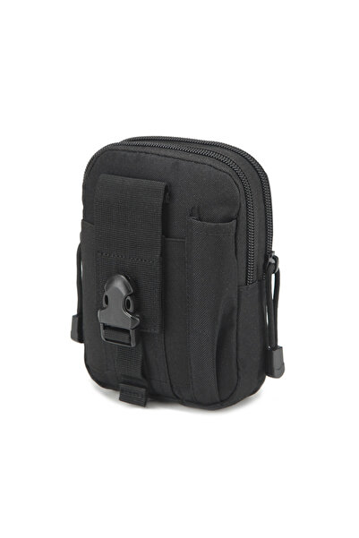 Choice حقيبة أدوات بقاء صغيرة الحجم بحزام خصر من مولي باللون الأسود للرجال للجري والسفر والتخييم والصيد