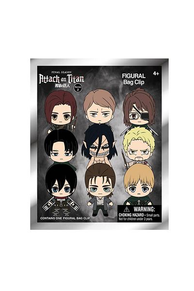 Choice Mn-70160 Attack On Titan Officially Licensed 3d Cartoon Anime Characters 1pc Mystery Bulk Bag Clip K
