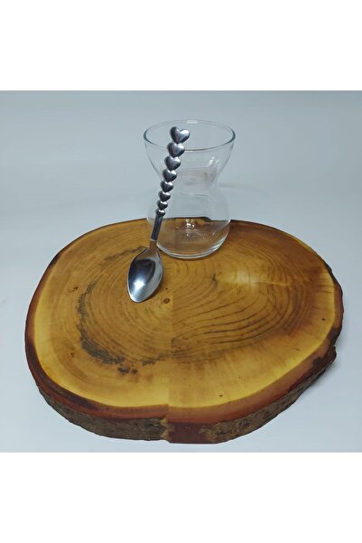 RAMDET 6 Pieces Stainless Lux Teaspoon with Rose Handle - 11 Cm Decorative Tea Set