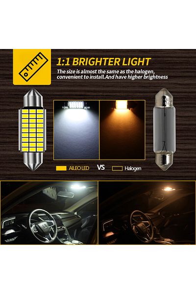 Choice AILEO 10 قطع 31 ملليمتر 36 ملليمتر 39 ملليمتر 42 ملليمتر LED CANBUS C10W LED لمبة C5W 4014 رقاقة 12 فولت قبة مصباح سيارة الداخلية...