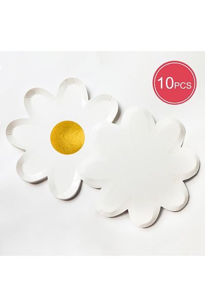 Choice 10/20pcs Disposable Gold Polka Dot Paper Plate Birthday Cake Dessert Plate Party Party Decorated ...