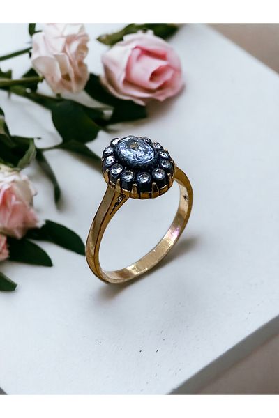 FAYRA ACCESSORIES Oval Cut Zircon Stone Ring