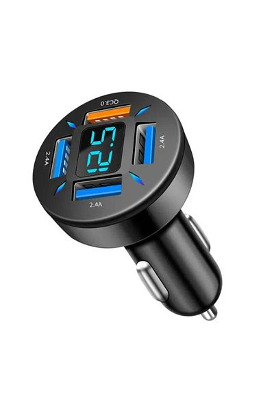 DIXSG 4 Ports USB Car Charger Fast Charging PD Quick Charge 3.0 USB C Car Phone Charger Adapter For iPh...