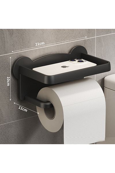 Choice Black Punch Free Wall Mounted Tissue Storagerack Paper Roll Shelf Holder Restroom Boxshelve Multi Fu