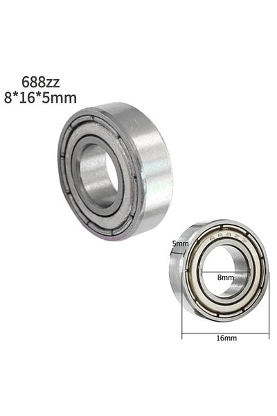 Choice 10pcs 688zz 10-300pcs Ball Bearings 608zz 623zz 625zz 626zz 685zz 688zz 608zz Deep Groove Carbon Ste