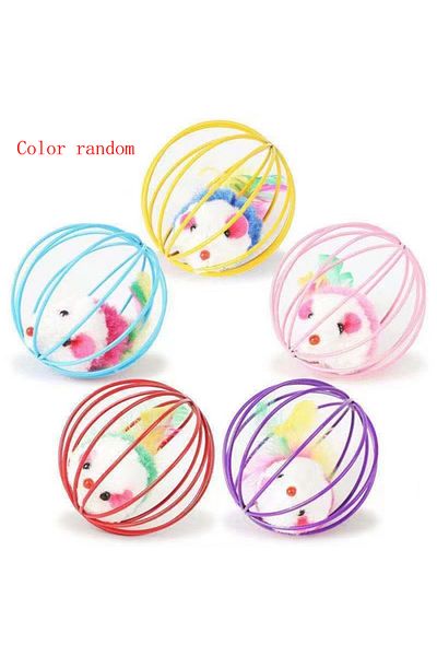 Choice Random Color Mix Cage Rat Happy Cat Toy Plush Simulation Color Mouse Fun Cat Ball Fun Cat Fun Fun Pe