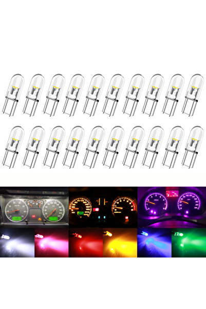 Choice7 10 قطع من مصابيح LED T5 W3W زرقاء ثلجية، 10/20/40 قطعة، إضاءة داخلية ...