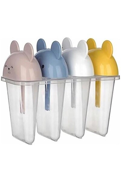 RAMDET 4-Piece Figured Practical Ice Cream Making Container with Stick Dodurma Ice Cream Container Mold