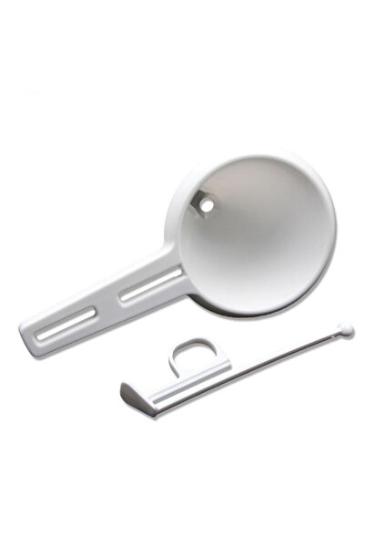 Choice أدوات قمع الخبز اليدوية القابلة للتعديل باللون الأبيض، موزع سائل الشوكولاتة، قالب المعجنات C