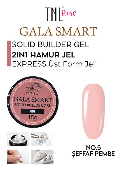 gala smart Tnl Rose Gala Smart Solid Builder Gel Jel 2N1 HAMUR JEL Tasarım Je...
