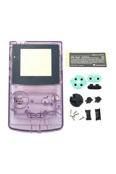 JCD Transparent Purple Plastic Game Shell Housing Case Cover For Gameboy Color Game Gbc Console Shel