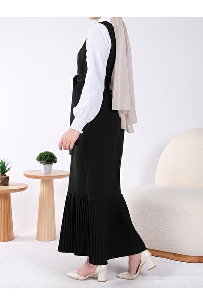 Modamorfo Sukně plisovaná vesta - černá