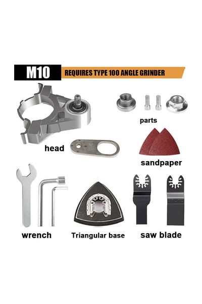 atooltour Grinder Adapter M10 Angle Grinder Conversion Universal Head Adapter Converter M10 Thread For Type 10