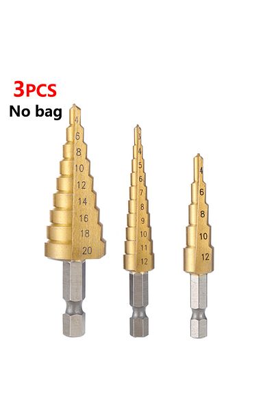 Fbiannely 3pc 4-12 3-12 4-20 3pcs Spiral Grooved Drill Bits 3-12 4-12 4-20 Drilling Power Tool Metal Stainless