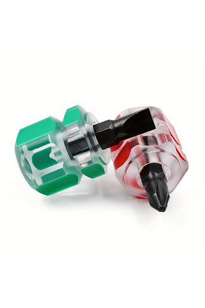 Choice Red 2pcs Mini Screwdrivers, Dual Purpose Slotted Multi-purpose Screwdriver, Portable