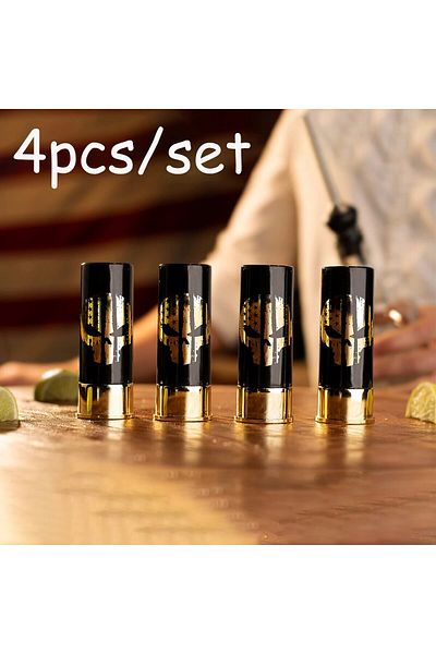 Choice 4pcs Skull Cups 4pcs/set Plastic 1.2x3.6 Inch 12 Ga Shot Glasses Set,great Drinking Set,skull Americ