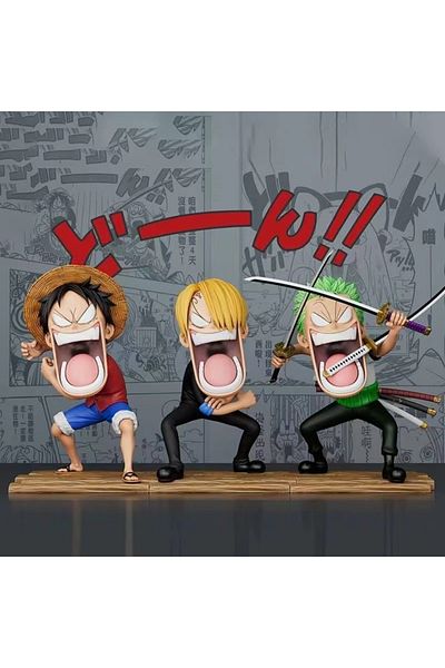 Choice 15cm One Piece Luffy Figures Three Captains Sanji Monkey D Luffy Roronoa Zoro Action Figure The H...