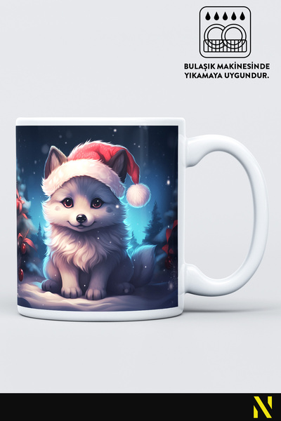nilizma Christmas New Year Themed Dog Mug Cup Mug 330 ml