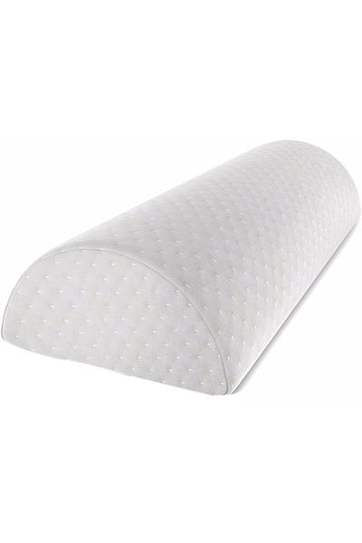 Choice 40x20x10 White Comfort Bolster Pillow For Legs Back And Head Memory Foam Cotton Cover Lumbar Support