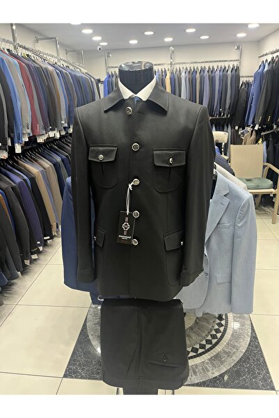 MASSARO Darkesim takım elbıse Kravat hediye