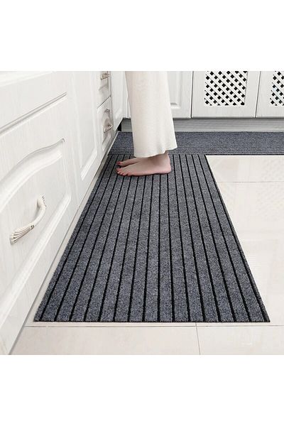 Choice Modern Minimalist Square Floor Mat - Durable, Stain/Fade Resistant, Non-Slip Rubber Backing, Mach...