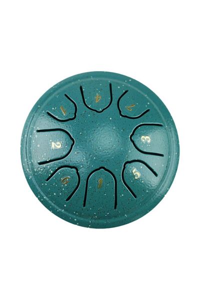Choice Green 4.5 Inch 8 Tone Steel Tongue Drum Mini Hand Pan Drums Drumsticks Music Tambourine Drum With Ac