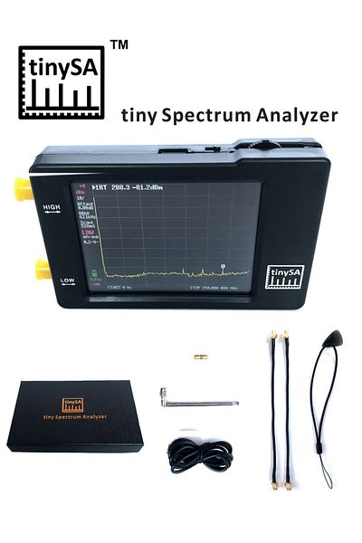 TOOLTOP Original Hugen Version TinySA 2.8 inch Display 100kHz to 960MHz Hand held Tiny Spectrum Analyzer ...
