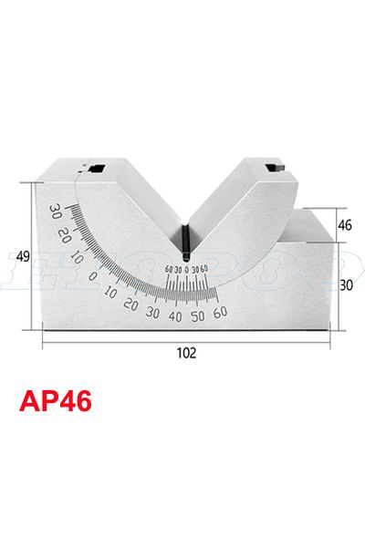 ETOPOO Ap46 Milling Machine Precision Parts Adjustable Pad 0/30/60 Angle Gauge Debugge V Block Angler Top T