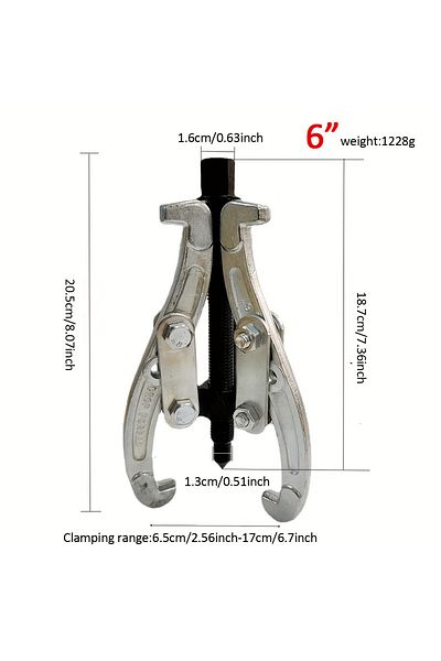 Choice Silver 6 Inches 1-pack Three-claw Puller Special Tool For Bearing Disassembly Rama Professional Univ