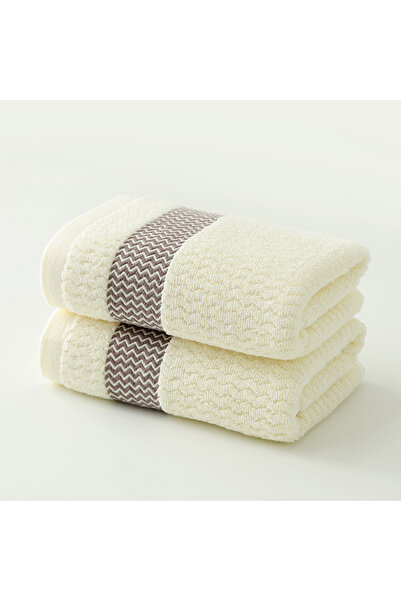 Choice 35x75cm 2 Pale yellow towels 2 Towels Thickened Absorbent Towel Pure Cotton Quick Absorbent Soft Qui