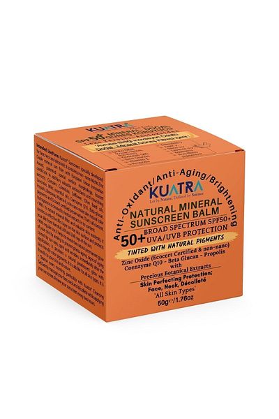 KUATRA Spf 50 Mineral - Natural Sunscreen Antiaging - Anti-Blemish Tinted - Natural Bb/Foundation