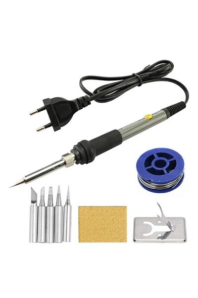 Choice 5pcs Set 60w Adjustable Temperature Welding Solder Rework Station Heat Pen Tips Electric Soldering I