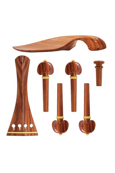 Astonvilla Violin Set 7Pcs/Set 3/4 4/4 Chinrest Tailpiece Tunning Pegs Endpin Rosewood Inlaid Boxwood Violin...