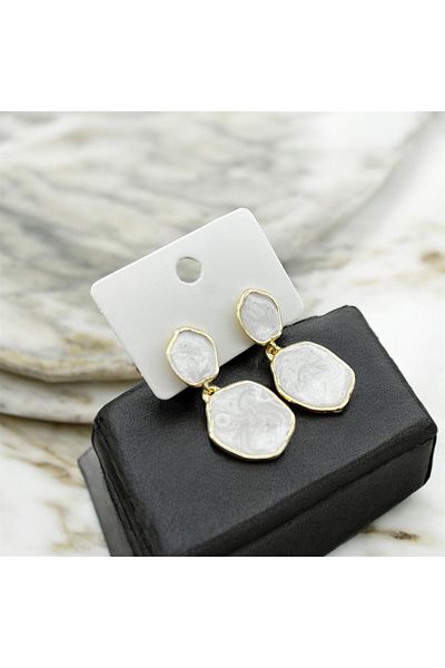 Candy Pearl Enamel Dangle Earrings
