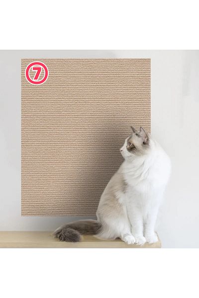 Choice 30x60cm 7-khaki Cat Scratching Mat Trimmable Cat Scratcher Sofa Tape Scratching Post Self-adhesive C