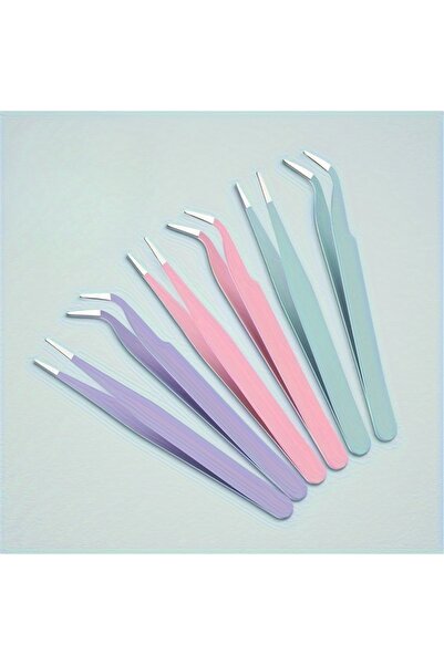 Choice ملقط دقيق من الفولاذ المقاوم للصدأ، قطعتان باللون الأرجواني، ملقط قصاص...