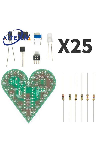 Choice DIY Kit Heart Shape Breathing Lamp Kit Breathing LED Suite Red White Blue Green Electronic Produc...