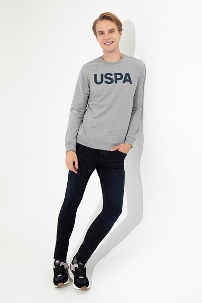 U.S. Polo Assn. Ανδρικό φούτερ Basic Grey Melange 1454251