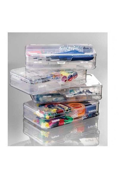 NAKRES Double Sided 10 Compartment Hobby Box - Sewing Box Screw Box