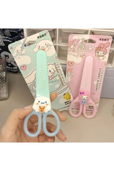 Choice Cinnamoroll Sanrio Kuromi Cinnamoroll Melody Hand Made Scissors Kawaii Children Safety Silicone Shel