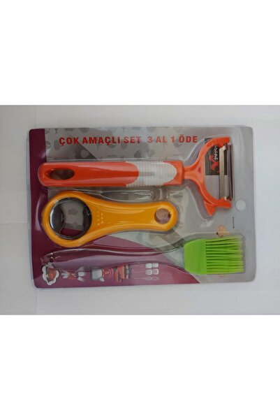 RAMDET طقم فتاحة غطاء وفرشاة بيض ومقشرة مكون من 3 قطع