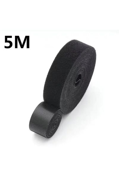 Choice Black-5m 1/5m Cable Organizer Cable Management Wire Winder Tape Earphone Mouse Cord Management Ties