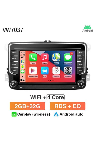 grandnavi 2g 32g Carplay Android13 Car Radio Gps For Vw Volkswagen Skoda Octavia Golf 5 6 Touran Pas