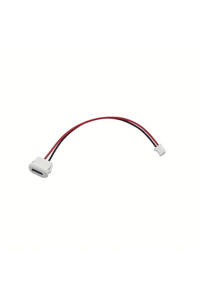 Choice 5 قطع موصل أبيض 5 قطع USB 2.0 سلك ملحوم بالضغط المباشر نوع مصباح الأم منفذ شحن الألعاب