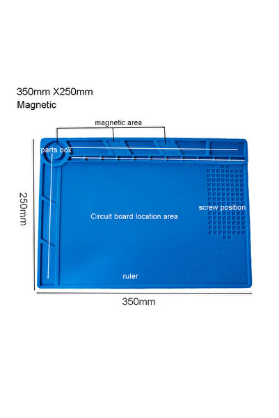 Choice1 350 × 250 مم - 2 وسادة لحام سيليكون منصة مكتب لمحطة اللحام الحديد اله...