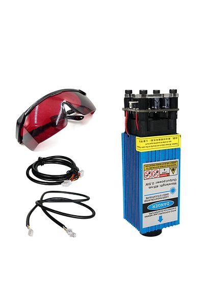 LUNYEE 500mW 405NM 12V Blue Violet Laser Module Adjustable Focal Laser Head With TTL PWM Control With Go...