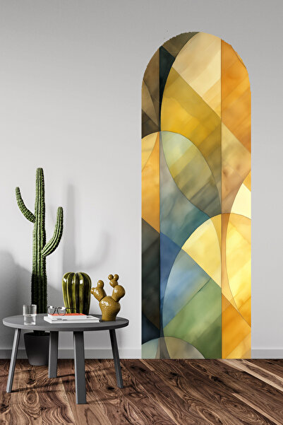 InkSyncStudios Kendiliğinden Yapışkanlı Kalın Kanvas Dokulu Dekoratif Bohem A...