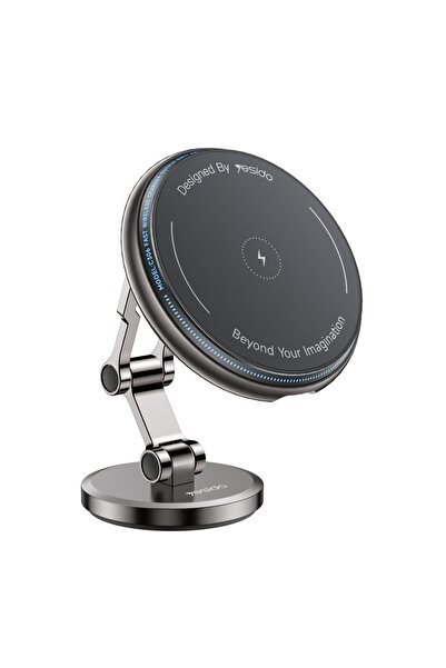 Yesido C306 Araç İçi Yapışkanlı 360 Derece Ayarlanabilir 15W Kablosuz Şarjlı ...