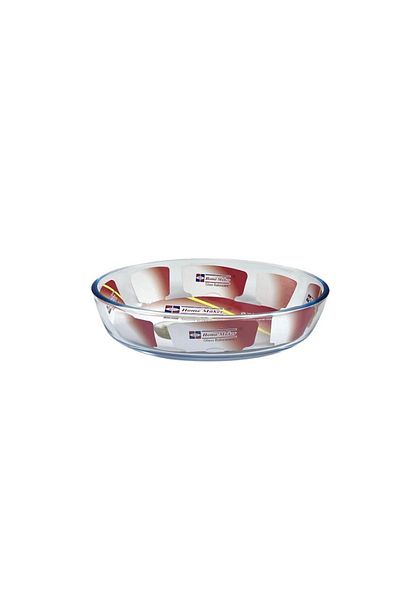 AVCI HOME MAKER Oval Glass Baking Dish, 0.7 Lt Capacity, 20.6X13.6 Cm Diameter, 4.8 Cm Height - Clear