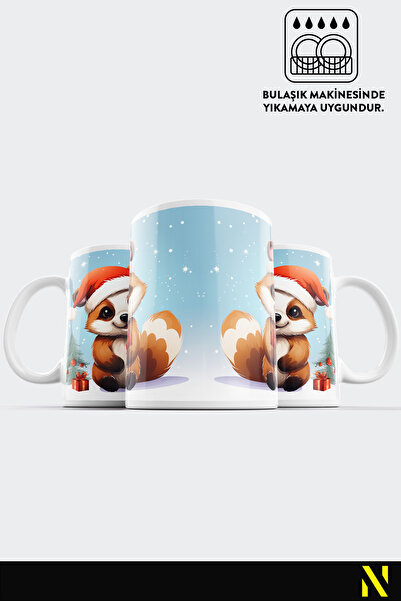 nilizma Christmas New Year Themed Raccoon Mug Cup Mug 330 ml